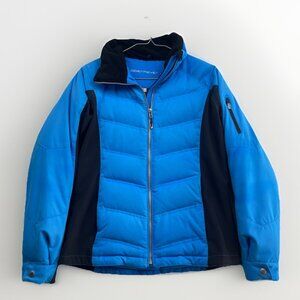 Obermeyer Circuit Down Ski Jacket Women’s Sz 8 Blue Winter Snowboarding Coat **